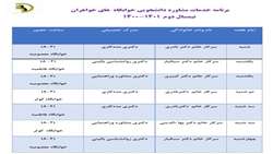 برنامه خدمات مشاوره دانشجویی خوابگاه های خواهران نیمسال دوم 1401-1400